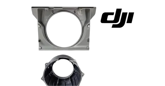 DJI gray front radar mounting frame with black top cover, circular opening