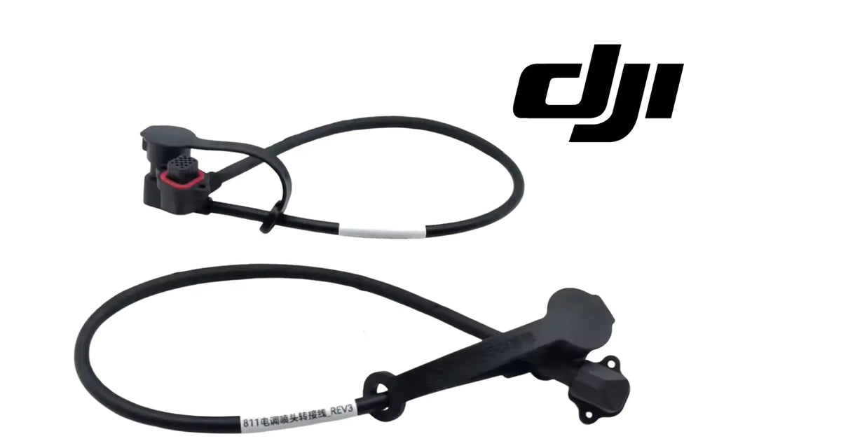 DJI Agras T70P spray head adapter cable with two black connectors