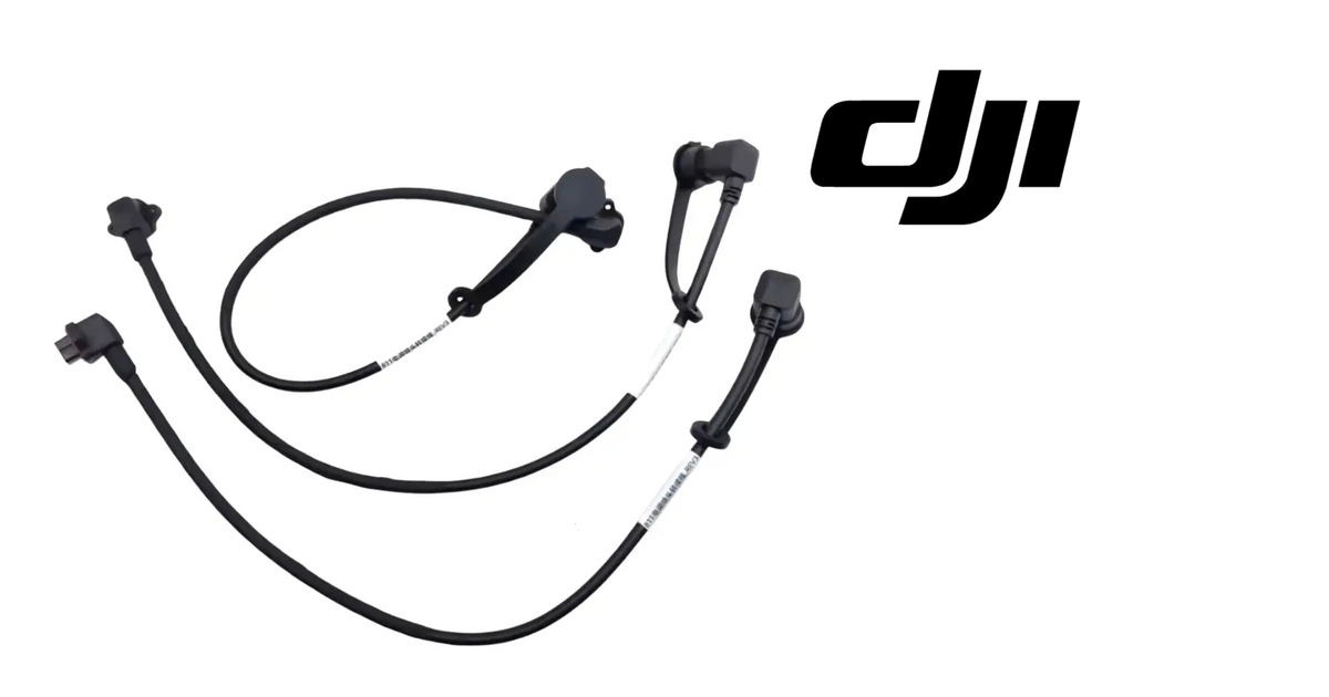 DJI Agras spray head adapter cable set with multiple black leads and plugs