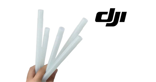 Translucent blue ribbed inlet and outlet hoses, clear plastic, DJI T70P kit
