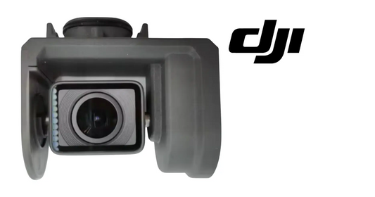 DJI Agras T40 FPV module with square camera lens in grey housing