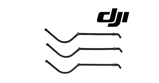 DJI Agras black cable clamp set of three curved rods with end hooks