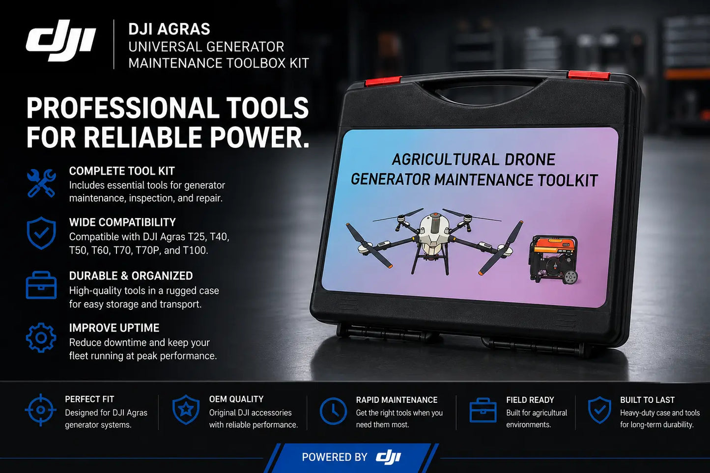 DJI Agras Universal Generator Maintenance Toolbox Kit Ares Acres