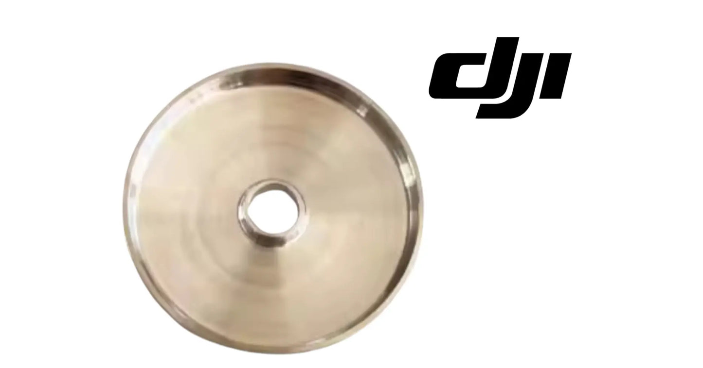 DJI Agras shock absorber top cover, brushed metal round plate with center hole