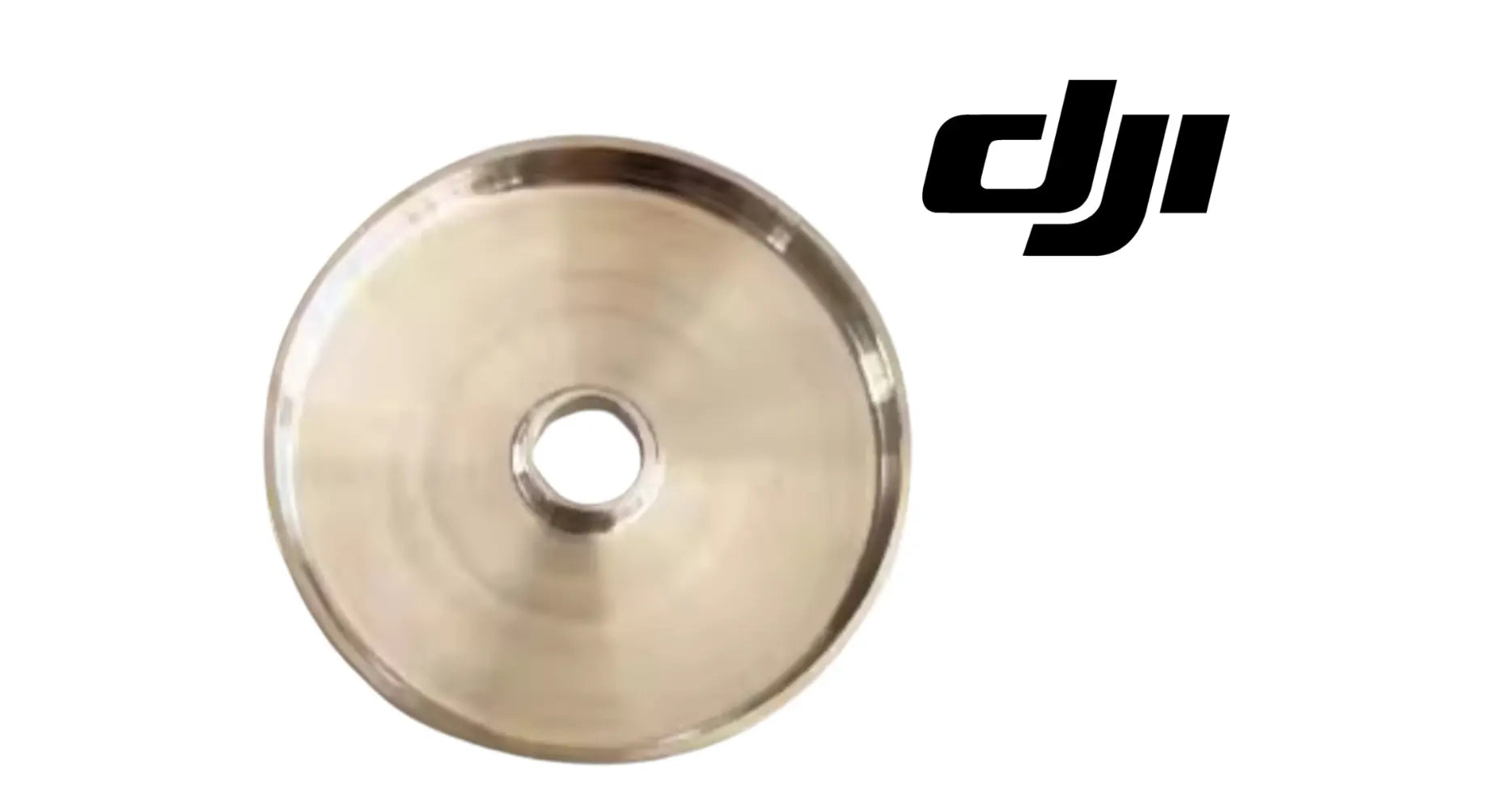 DJI Agras shock absorber top cover, brushed metal round plate with center hole