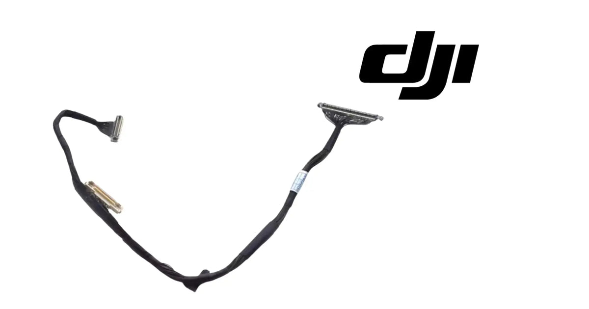 DJI gimbal signal cable with two connector ends and ribbed coax