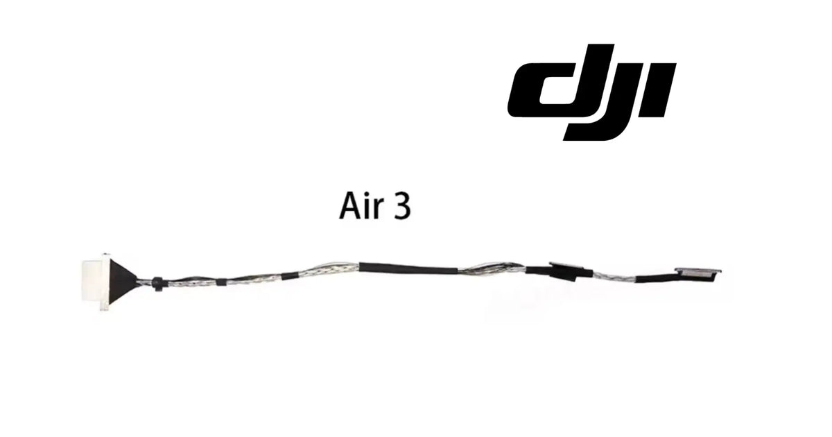 OEM gimbal signal cable, black cable with silver braided section and two connector ends