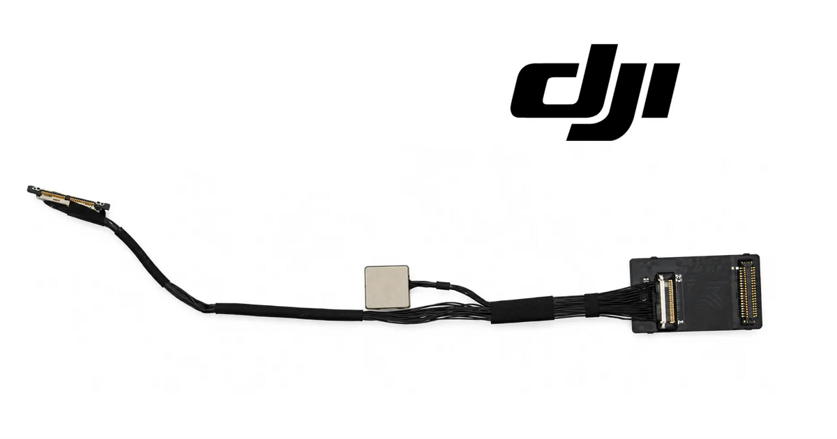 DJI FPV OEM gimbal signal cable with connectors and inline adapter, black wire