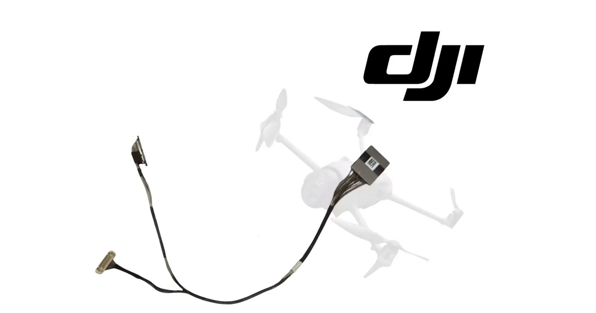 DJI gimbal signal cable with black wire and two metal end connectors