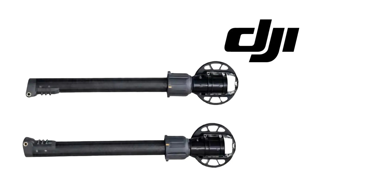 DJI Matrice 400 drone arm assembly, two arms angled with mounts
