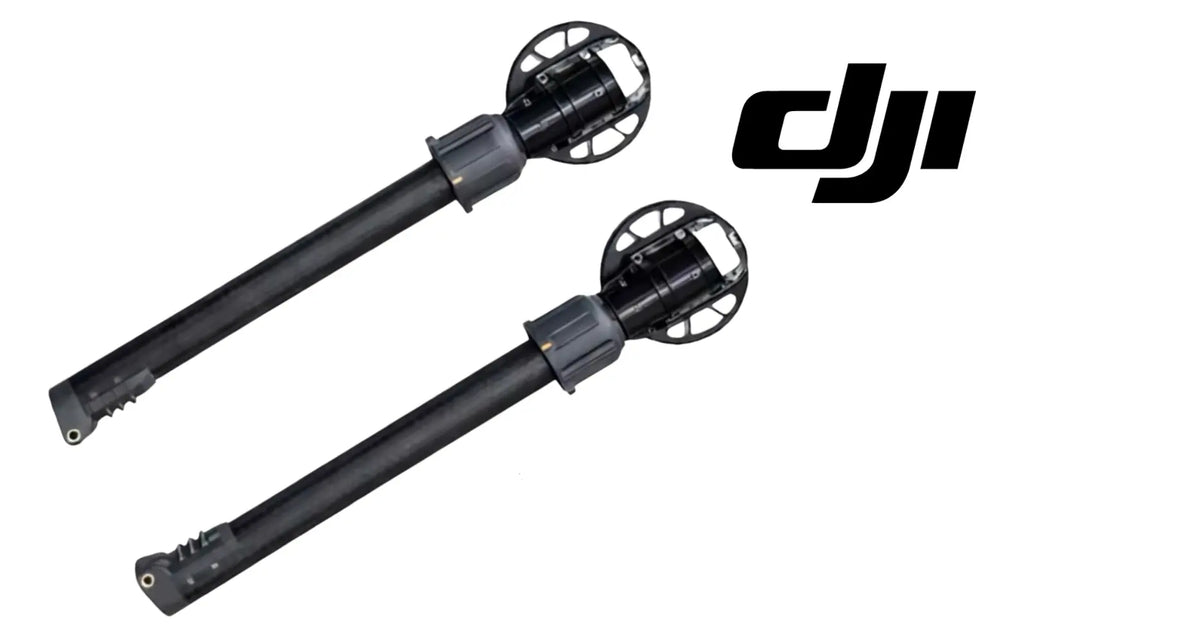 DJI Matrice 400 drone arm assembly, two arms angled with gimbal housings