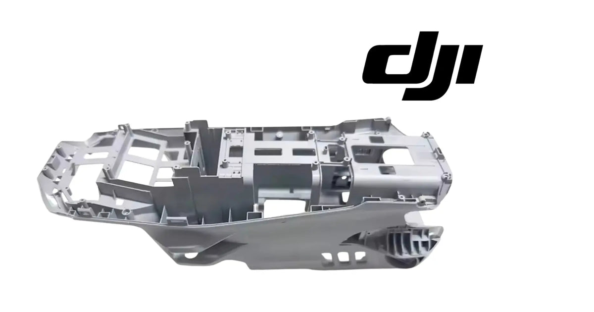DJI Matrice middle shell, gray drone chassis half with internal frame panels