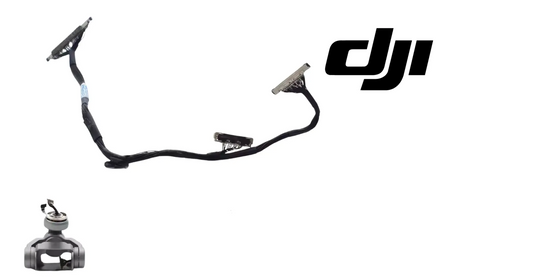 DJI gimbal signal cable with two pin connectors and gimbal bracket