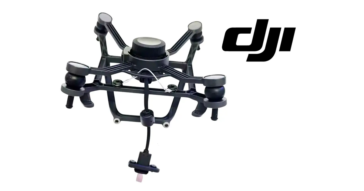 DJI Matrice 400 downward gimbal connector frame with mount arm and landing feet