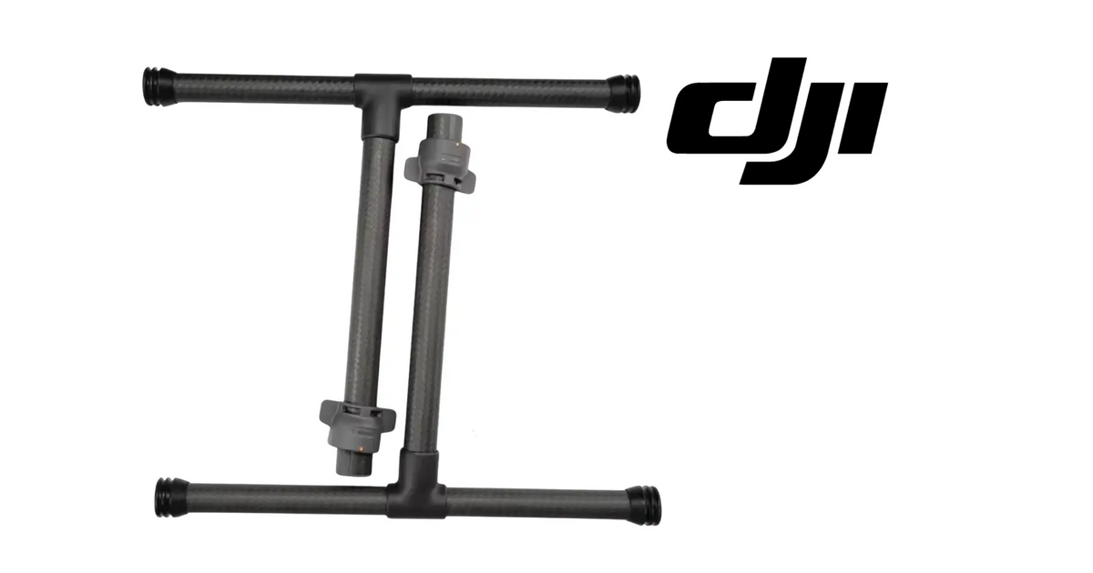 Landing gear pair, black carbon-fiber style struts with central joint