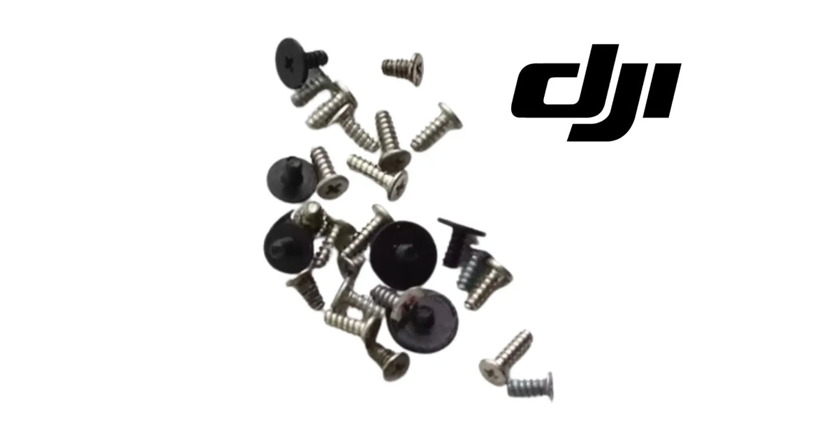 DJI Mini body screw kit, black crosshead screws with washers (multiple pieces)