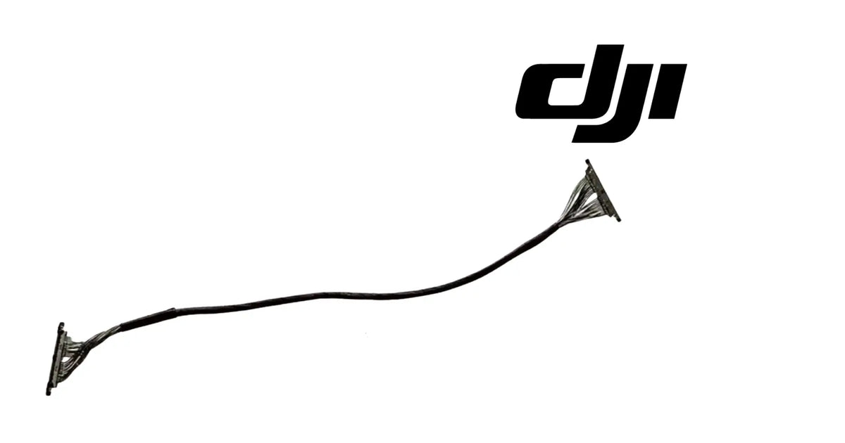 DJI OEM gimbal coaxial cable, black wire with long run and connector ends