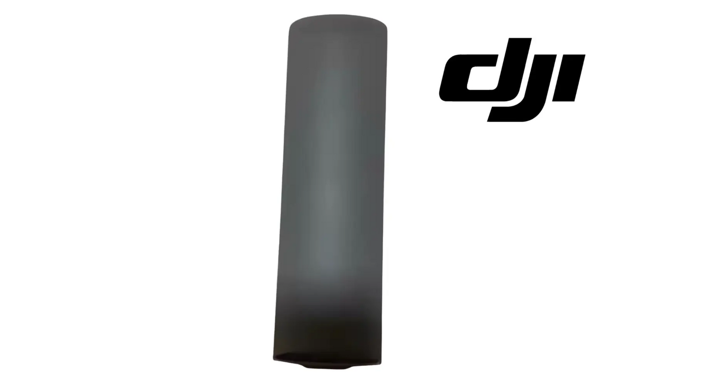 Dark gray cable cover plate for DJI Agras, cylindrical sleeve shape.