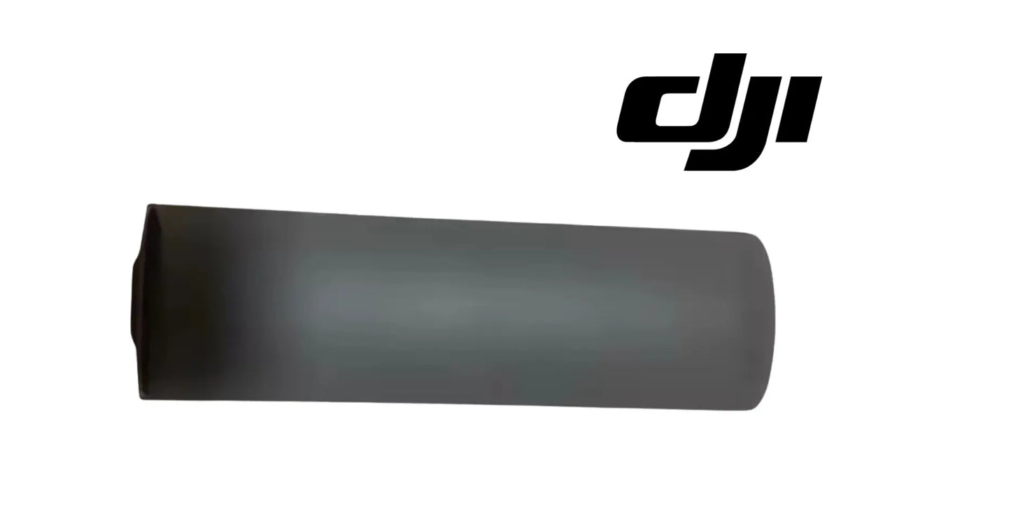 Dark gray cylindrical cable cover plate, side profile view.