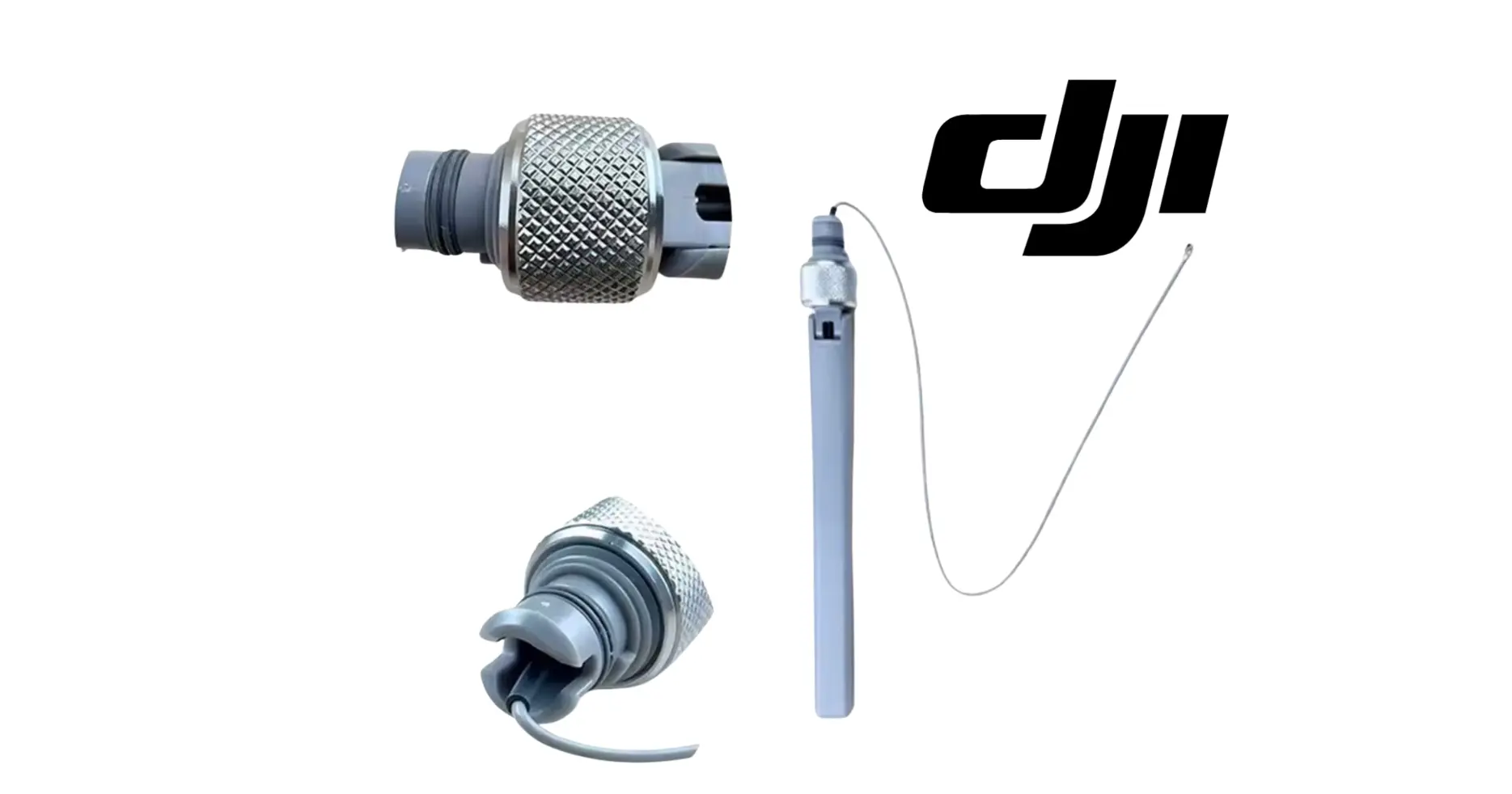 External SDR antenna pair with threaded RF connectors and cable leads