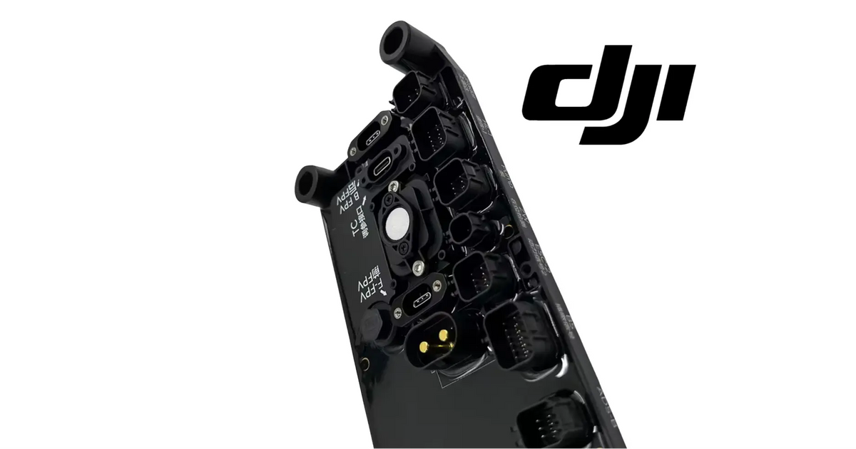 DJI Agras distribution board module PCB, black with circuit ports and connectors