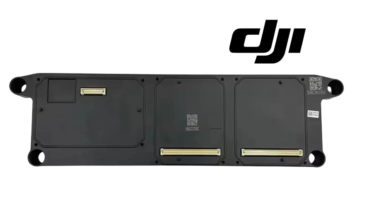 DJI Agras distribution board module PCB back, black panel with gold-colored slots