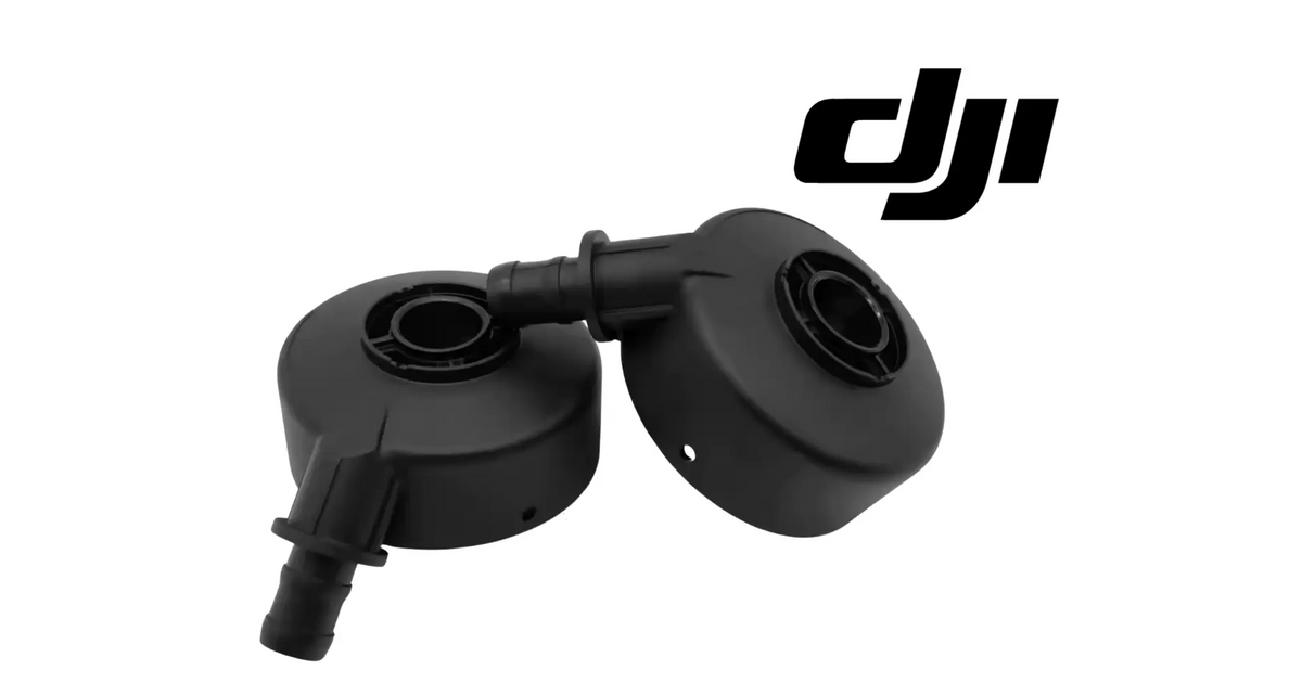 Atomized sprinkler lower cover with two ports, black plastic, for DJI Agras T50