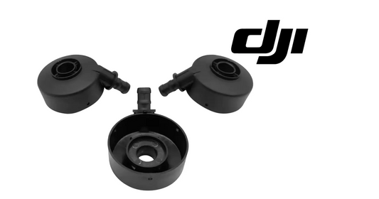 Atomized sprinkler lower cover set: two nozzles and round base, black