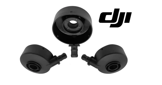 Atomized sprinkler lower cover with three mounting parts and round base, black plastic