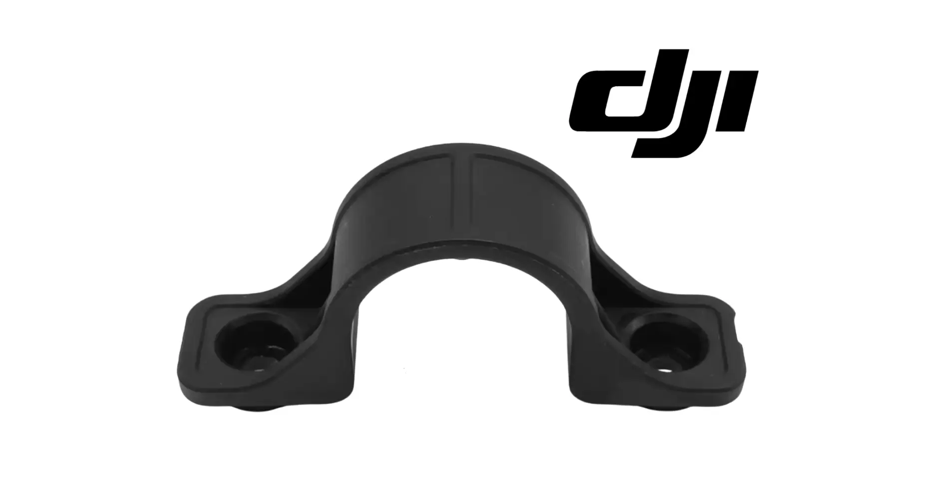 DJI Agras spray tank top mounting piece, black curved bracket with two threaded holes
