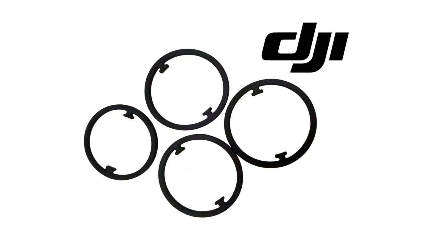 Five-piece DJI sealing pad ring set, black rubber circular seals with notch cutouts