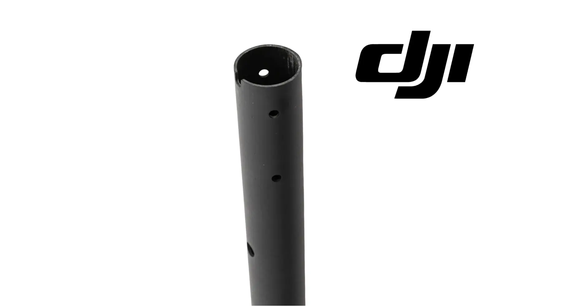 DJI T100 landing gear top crossbar, black vertical tube with drilled holes