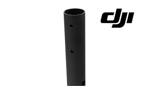 DJI T100 landing gear top crossbar, black tubular bar with circular end holes
