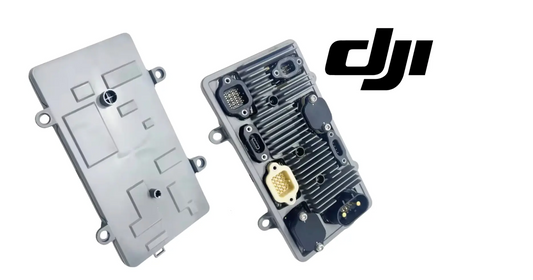 DJI Agras payload peripheral module with electronics board and mounting bracket