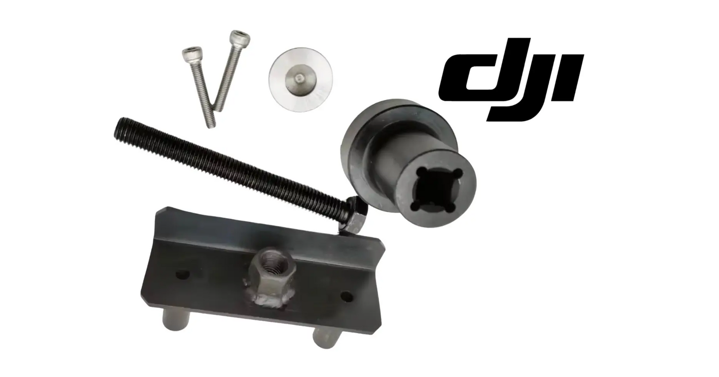 DJI Agras motor bearing extractor tool kit with extractor clamp, bolts, and disc