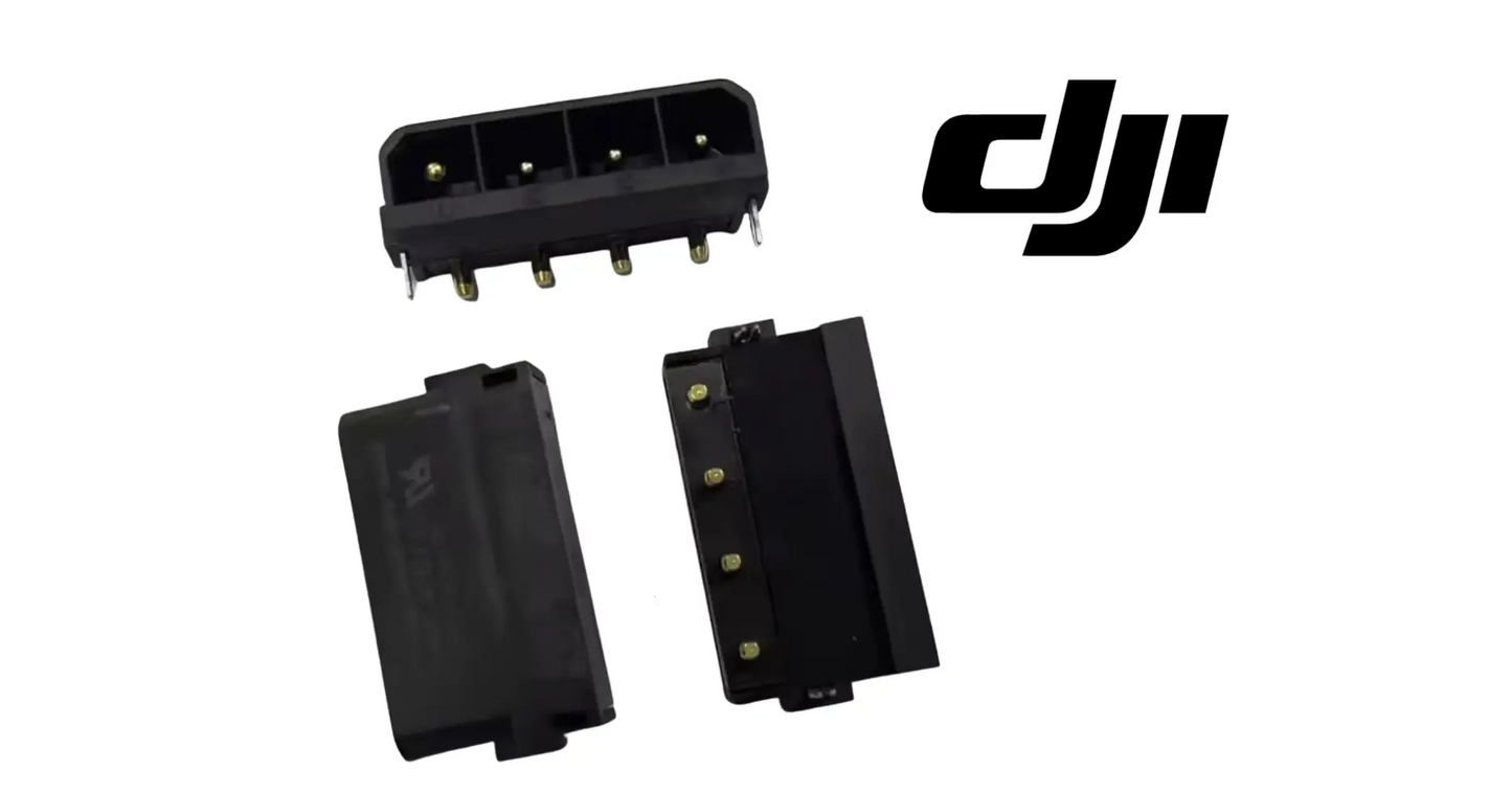 DJI Agras charger interface socket module with multi-pin connector and mounting clips