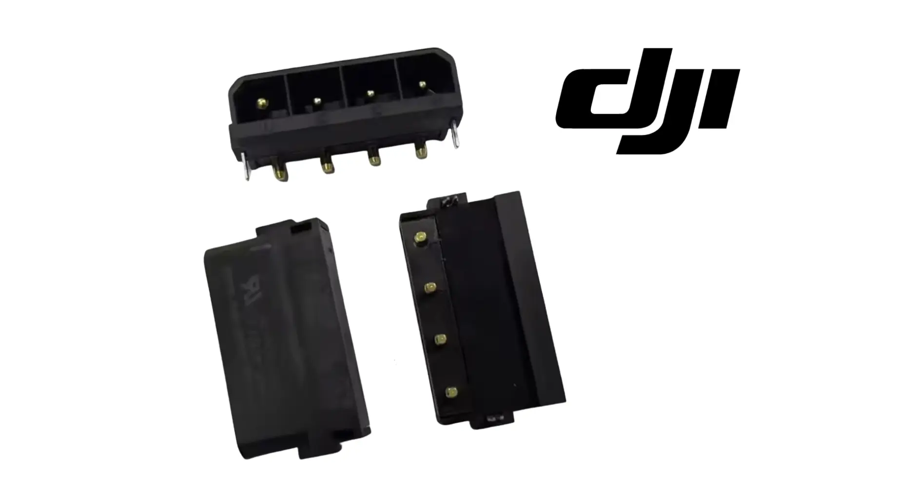DJI Agras charger interface socket module with multi-pin connector and mounting clips
