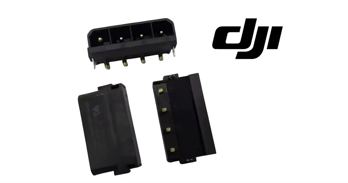 OEM charging station repair kit connectors and black mounting parts with gold pin contacts