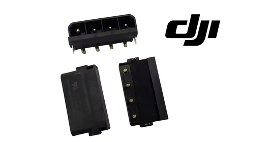 OEM charging station repair kit connectors and black mounting parts with gold pin contacts