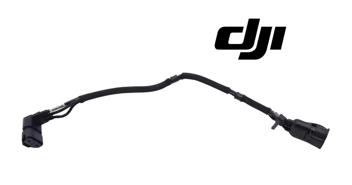 DJI Agras payload adapter cable with two plug ends and black cable assembly