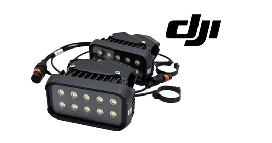 DJI Agras night LED navigation light set with cables, two black light bars