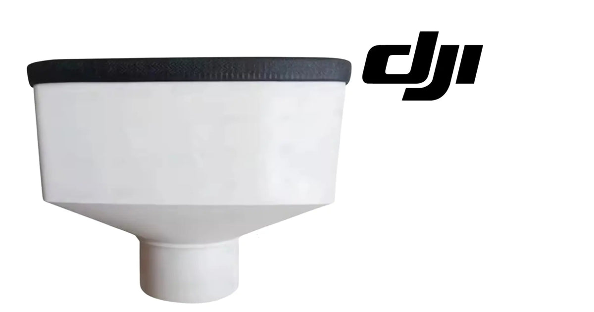 DJI universal dosing funnel with white body and black rim, OEM part
