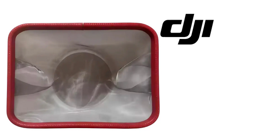 DJI dosing funnel with red rim and clear interior