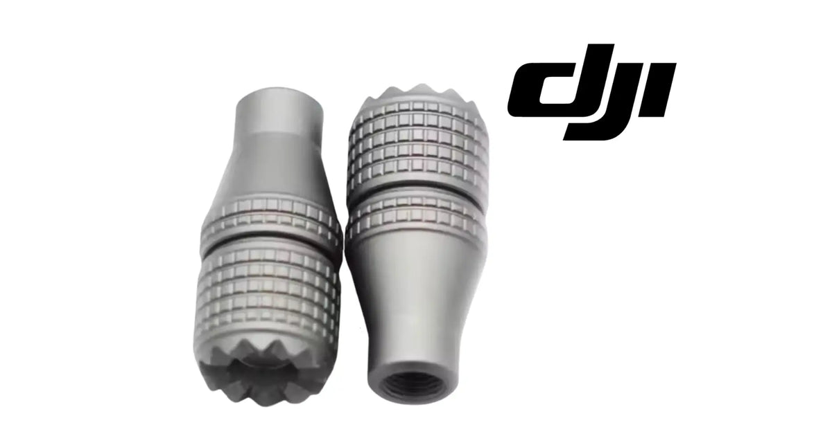 DJI Agras universal joystick rocker stinger tips, textured gray pair with base openings