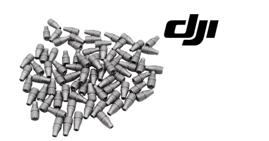DJI Agras universal joystick rocker stinger tips set of multiple gray pieces, angled view