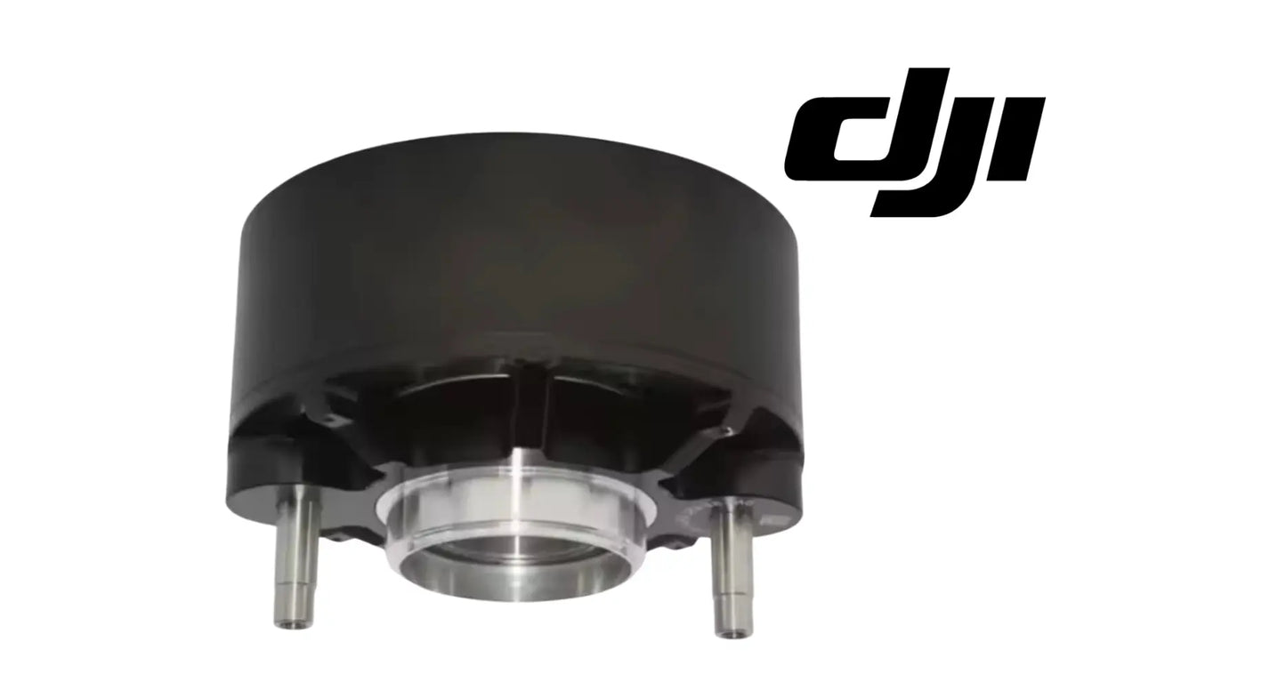 DJI Agras T50 propulsion motor rotor, black housing with silver shaft pins