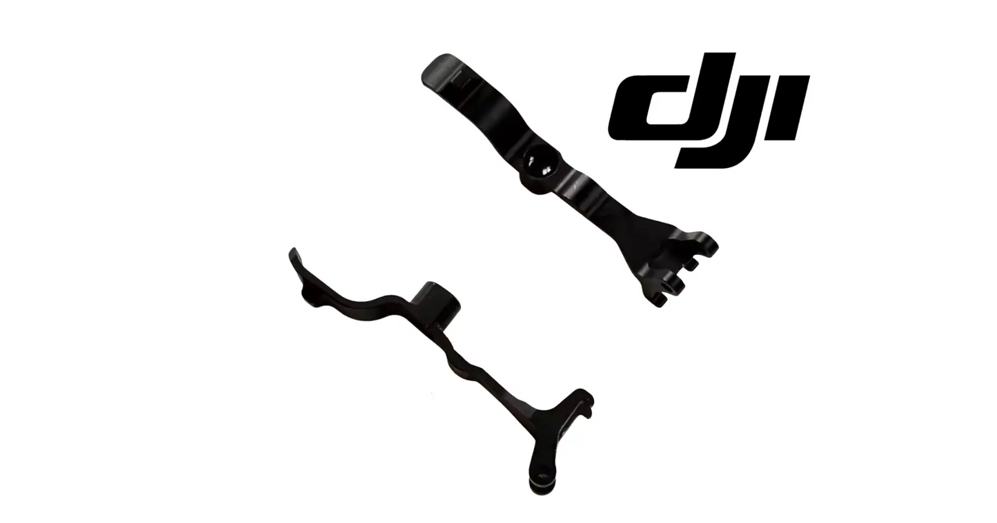 DJI Agras arm buckle module, black mounting bracket with strap and latch