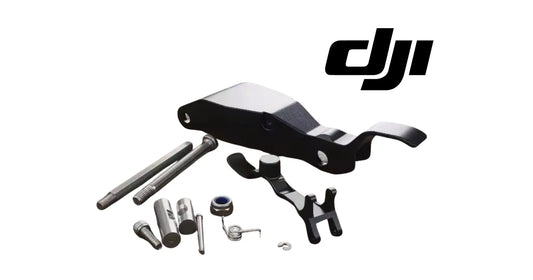 DJI Agras arm buckle module kit with bracket, arm lever, pins, and screws