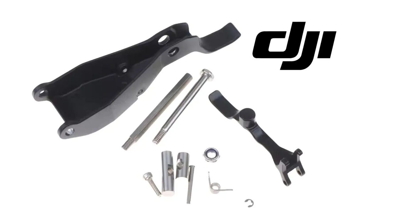 DJI Agras arm buckle module kit with mounting plate, bolts, pins, and strap