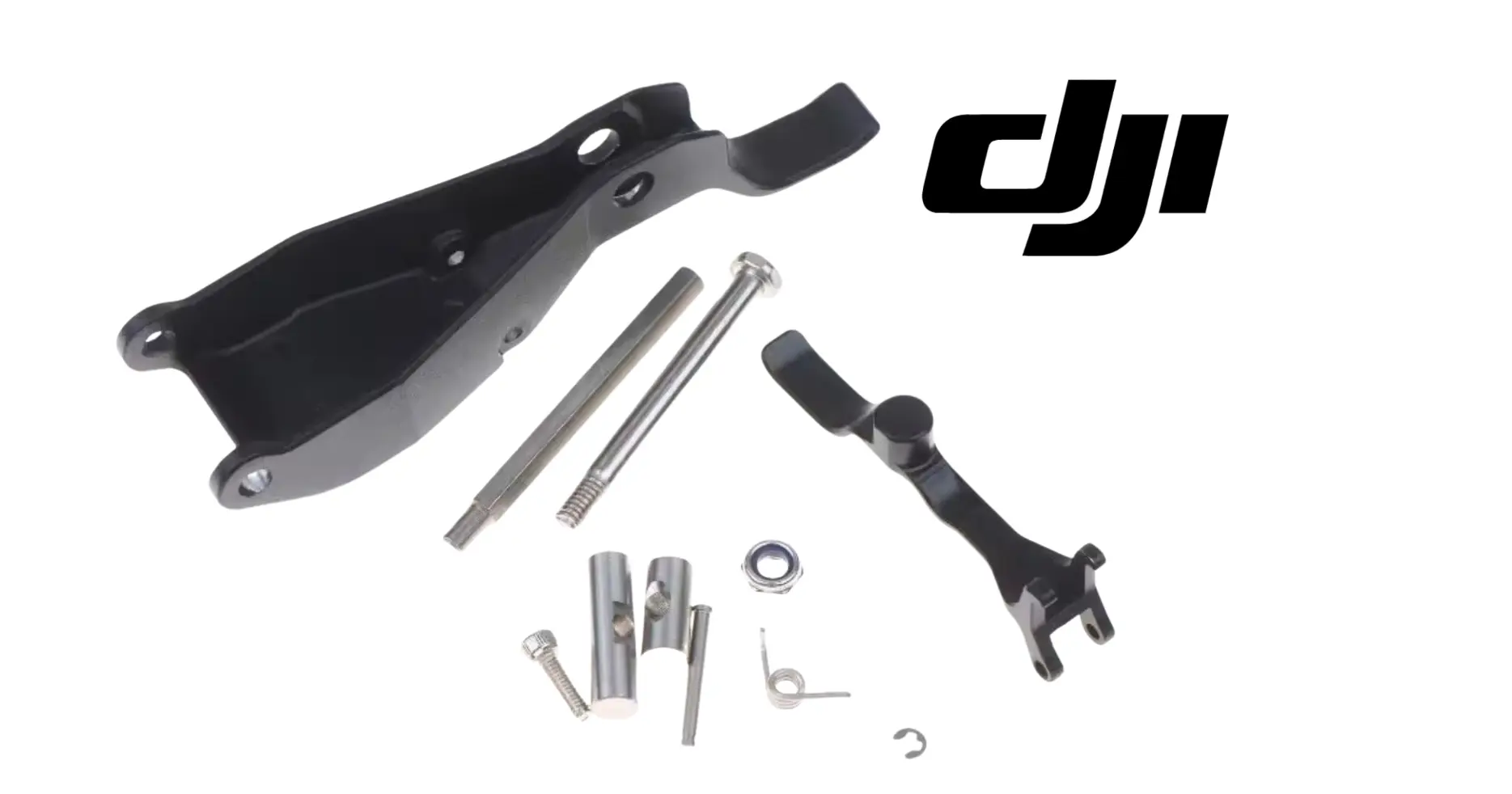 DJI Agras arm buckle module kit with mounting plate, bolts, pins, and strap